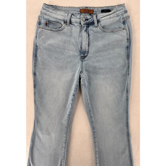 Judy Blue Jeans High Rise Tummy Control Bootcut Light Wash Denim 14 S Petite - Picture 3 of 10